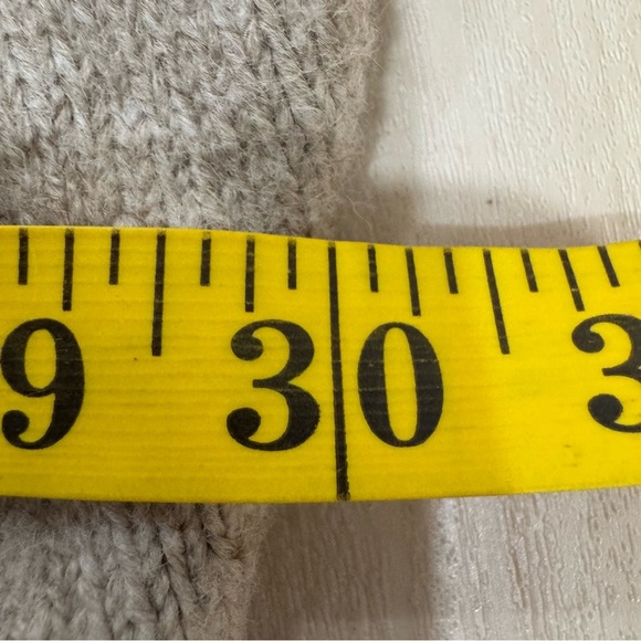 Free People Whistler Collared Shawl Open-Front Sweater Wool Blend Tan Pockets OS - Picture 10 of 14